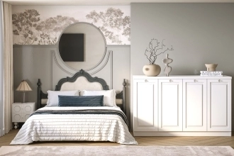 Комод Банни-3 в белом цвете с глянцевыми фасадами