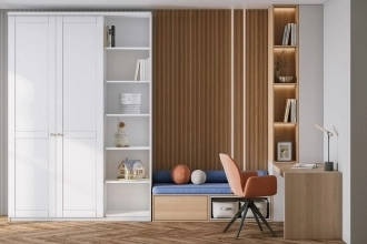 Шкаф распашной София РАХ-10 в белом цвете с гладкими фасадами