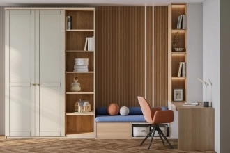 Шкаф распашной София РАХ-10 в белом цвете с гладкими фасадами