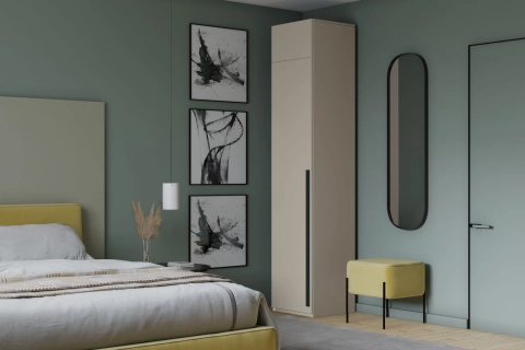 Распашные одностворчатые шкафы фото в интерьере комнаты.