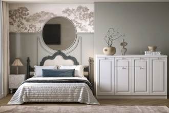 Комод Банни-3 в белом цвете с глянцевыми фасадами