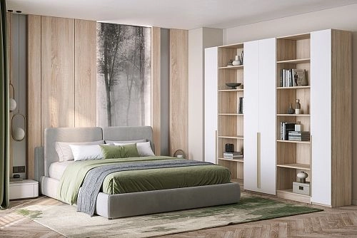 Шкаф распашной Хейсон-3 Белый Дуб Сонома - фото 1