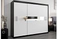Шкаф-купе Бенито-3 Черный/Белый