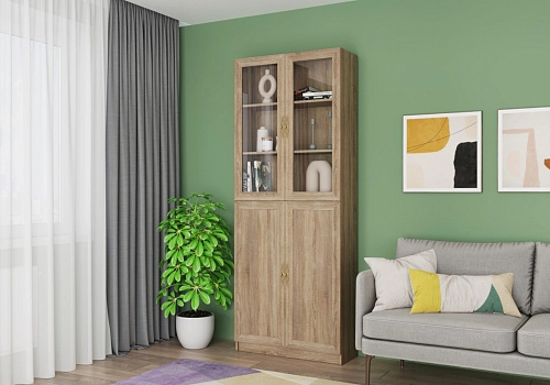 Книжный шкаф Карлос-030 Дуб Сонома - фото 1