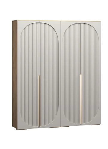 Шкаф распашной Брей-2 Кашемир/Дуб Золотистый - фото 2