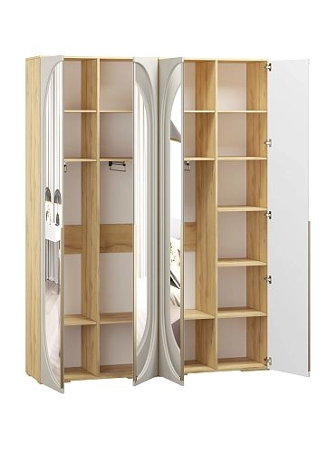 Шкаф распашной Брей-2.2 Кашемир/Дуб Золотистый - фото 3