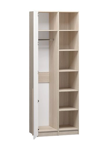 Шкаф распашной Хейсон-27 Белый Дуб Сонома - фото 4