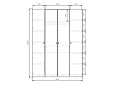 Шкаф распашной Колорадо-4 с зеркалом МДФ
