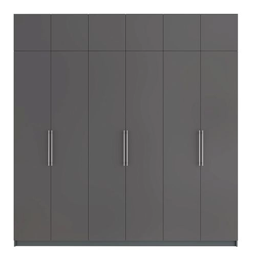 Шкаф распашной Калифорния-6 Графит - фото 4