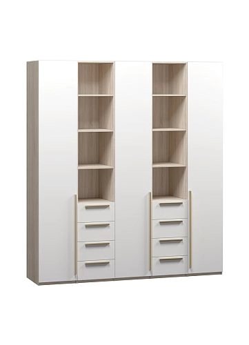 Шкаф распашной Хейсон-15 Белый Дуб Сонома - фото 3