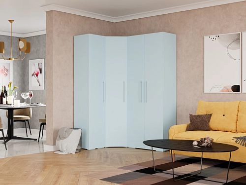 Шкаф угловой Калифорния-Стиль-11 Сумеречный Голубой - фото 1