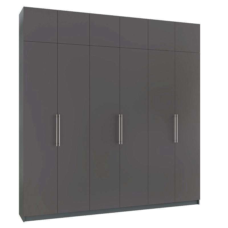 Шкаф распашной Калифорния-6 Графит - фото 5