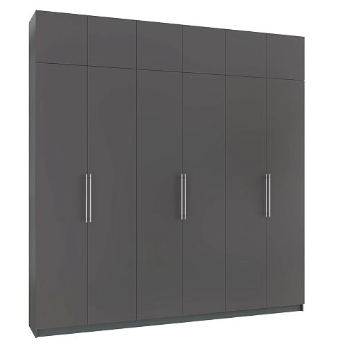 Шкаф распашной Калифорния-6 Графит - фото 5