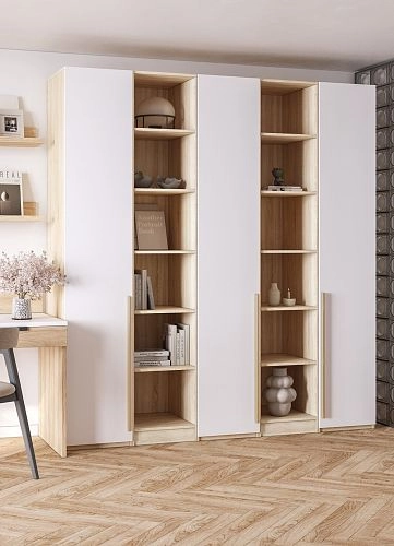 Шкаф распашной Хейсон-14 Белый Дуб Сонома - фото 2