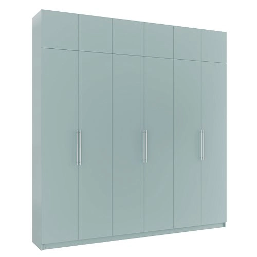 Шкаф распашной Калифорния-6 с антресолью Сумеречный Голубой - фото 2