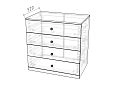 Комод Стрекоза-4 Белый