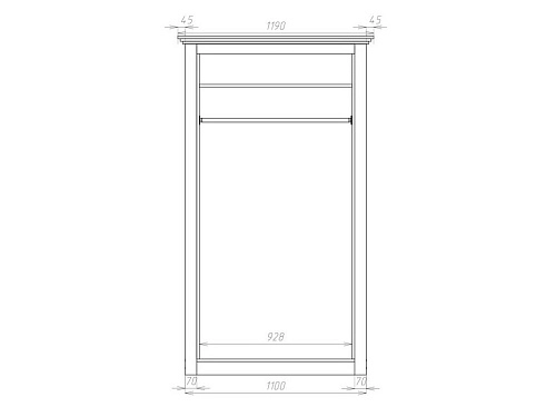 Пенал Классика Люкс-1.7 МДФ - фото 3