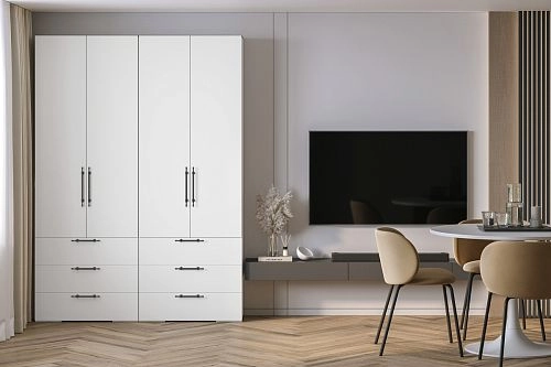 Шкаф распашной Мори-Хелена-9 Белый - фото 1