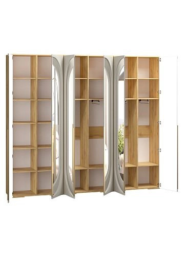 Шкаф распашной Брей-3.2 Кашемир/Дуб Золотистый - фото 3