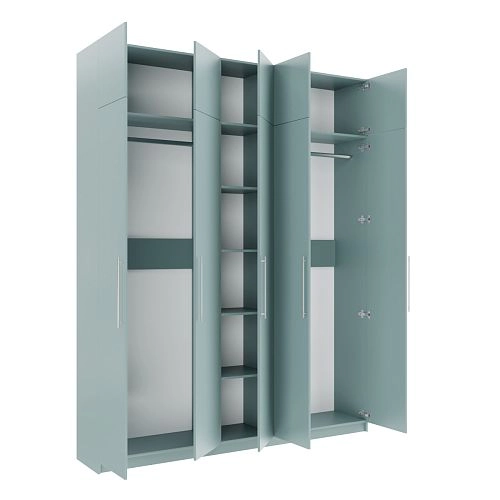 Шкаф распашной Калифорния-5 с антресолью Сумеречный Голубой - фото 4