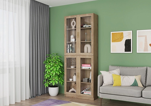 Книжный шкаф Карлос-034 Дуб Сонома - фото 1