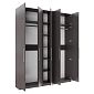 Шкаф распашной Калифорния-5 с антресолью Графит