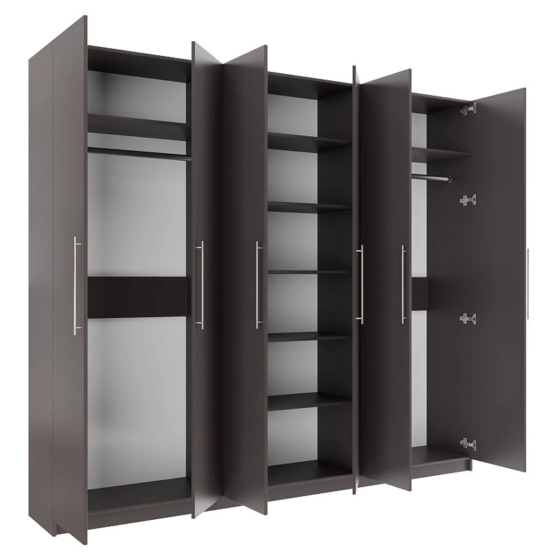 Шкаф распашной Калифорния-6 Графит - фото 3