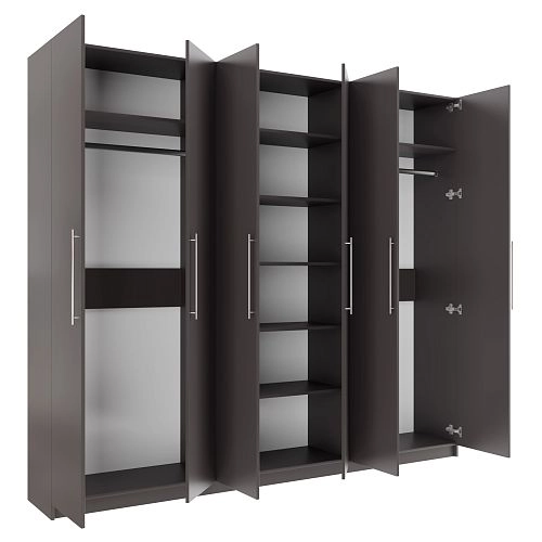 Шкаф распашной Калифорния-6 Графит - фото 3