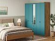 Шкаф распашной София РАХ-17 МДФ Аквамарин
