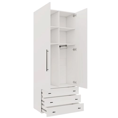 Шкаф распашной Калифорния-Стиль-4 Белый - фото 4