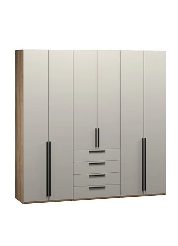 Шкаф распашной Хейсон-8 Кашемир Блэквуд Ячменный - фото 3