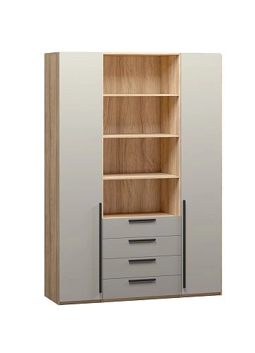 Шкаф распашной Хейсон-6 Кашемир Блэквуд Ячменный - фото 3