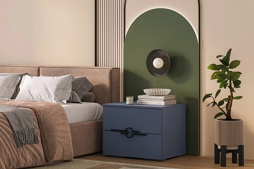 Тумба прикроватная Белиз 1 Альби полуночно-синий - фото 1