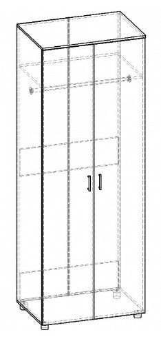<p>Шкаф</p> распашной Оптима-2 (П-411МЕБ)