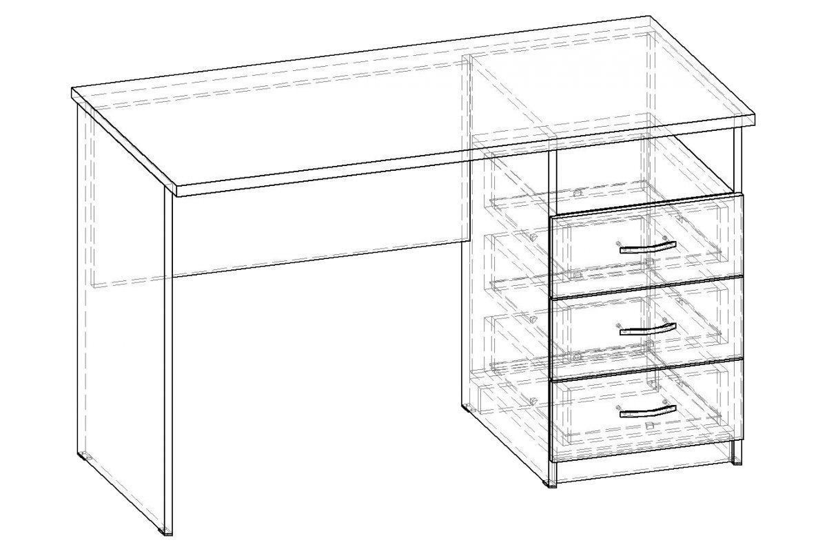 <p>Письменный стол</p> Лидер-3 1200 СП.005.1200-01