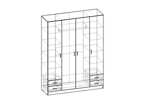 Шкаф распашной Рио-4.3