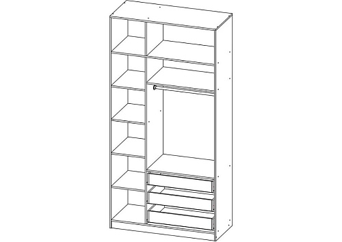 Шкаф распашной Зодиак 3.3+А