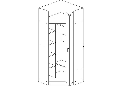Шкаф угловой Гармошка Эконом-1